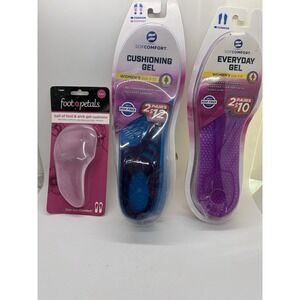 Lot of 5 Women's Gel Insoles SofComfort‎ & Foot Petals Sizes 5–10 New No Box